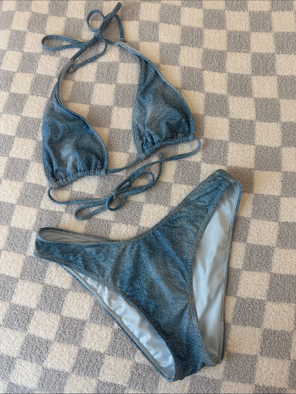 BP Nordstrom | denim bikini set small + medium